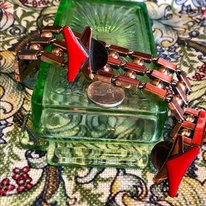 Vtg 1950s Renoir copper bracelet w/ copper earring